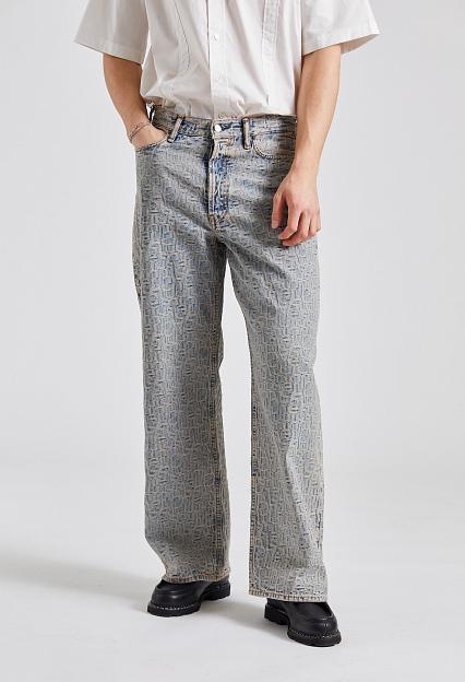 Acne Studios Loose Fit Jeans 1981 M Fn Monogram Blue/Beige